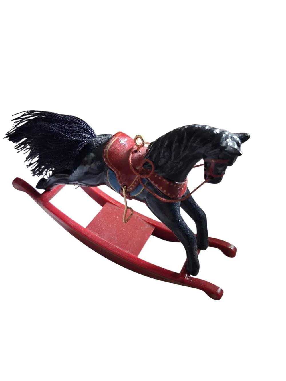 Hallmark Black and Red Rocking Horse Ornament